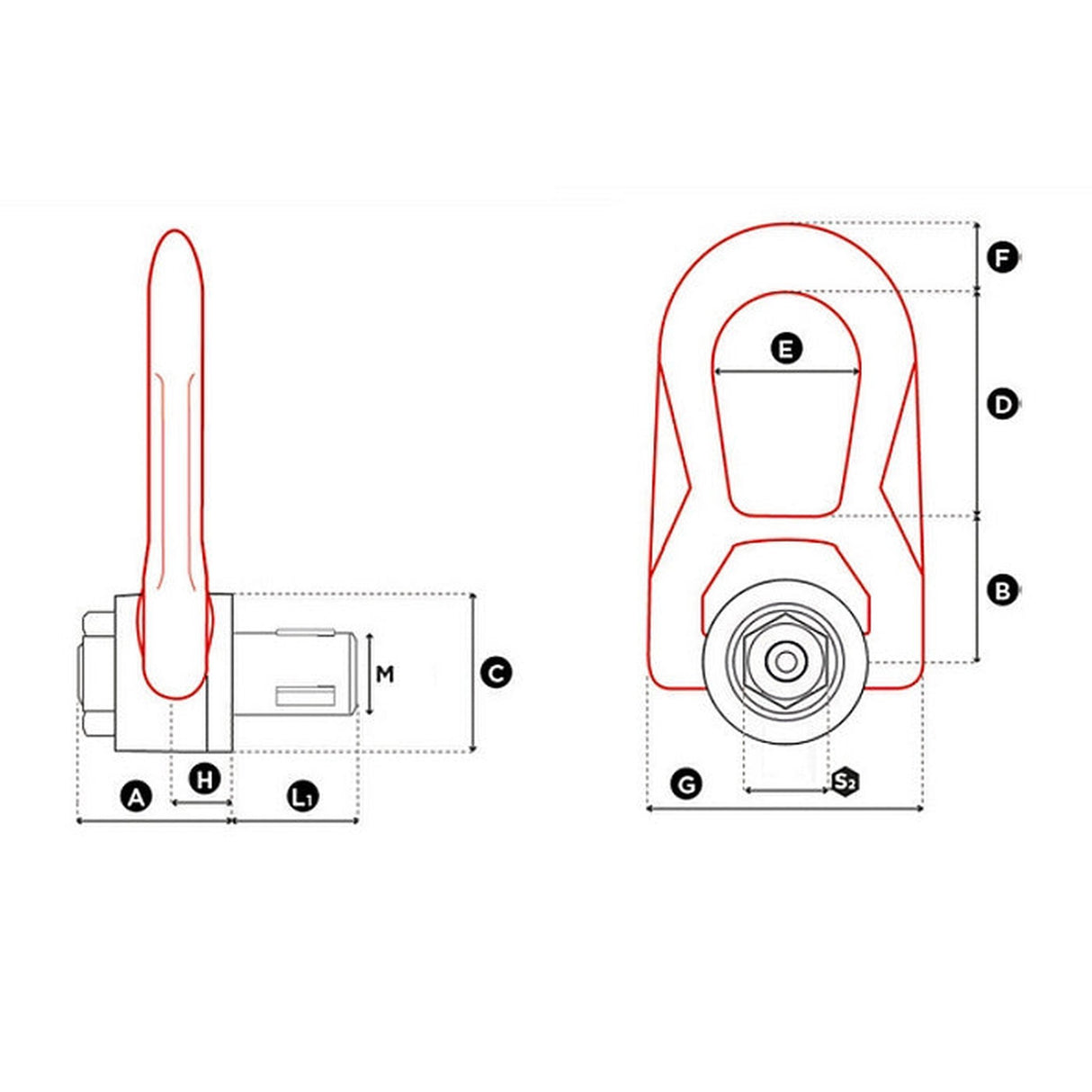 Otočný vázací bod QL.DSR UP - CODIPRO