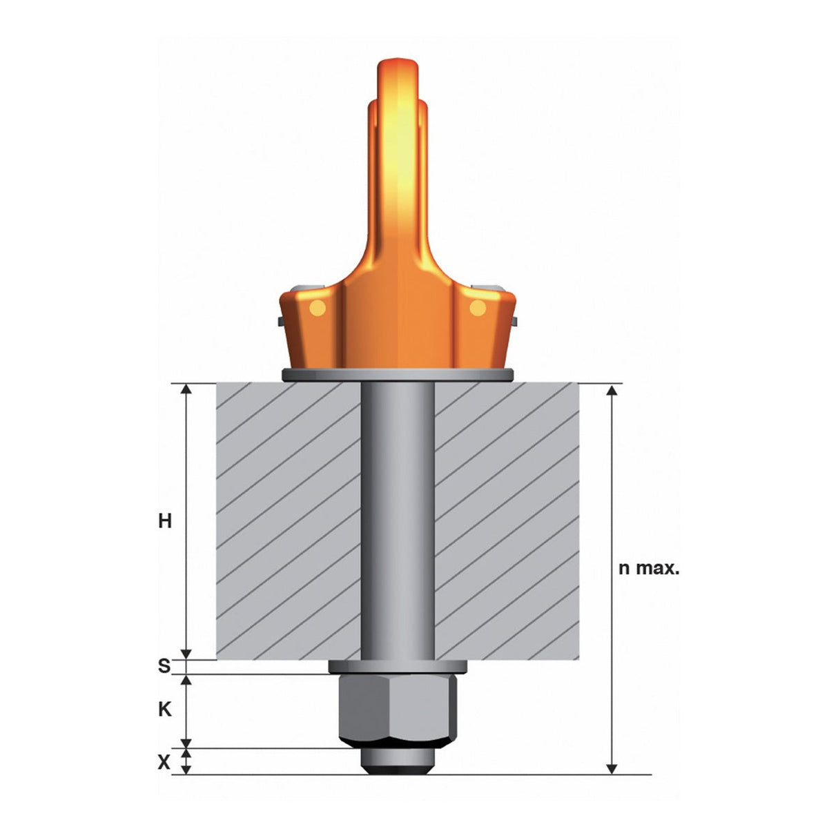 Otočný vázací bod k našroubování - PLGW BASIC - Pewag Winner Profilift