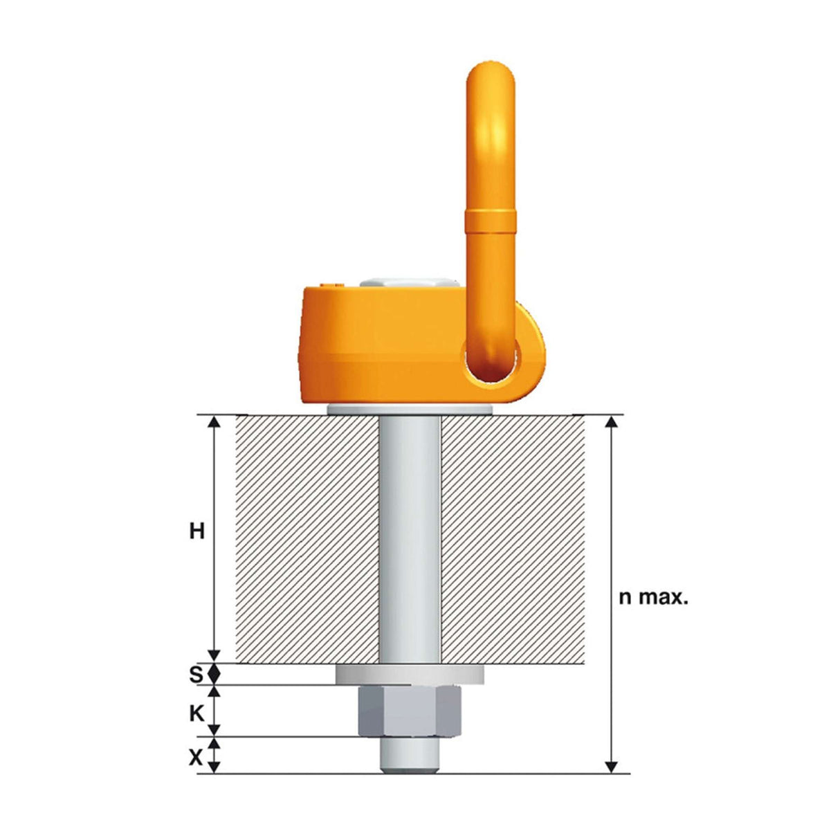 Otočný vázací bod k našroubování - PLAW - Pewag Winner Profilift