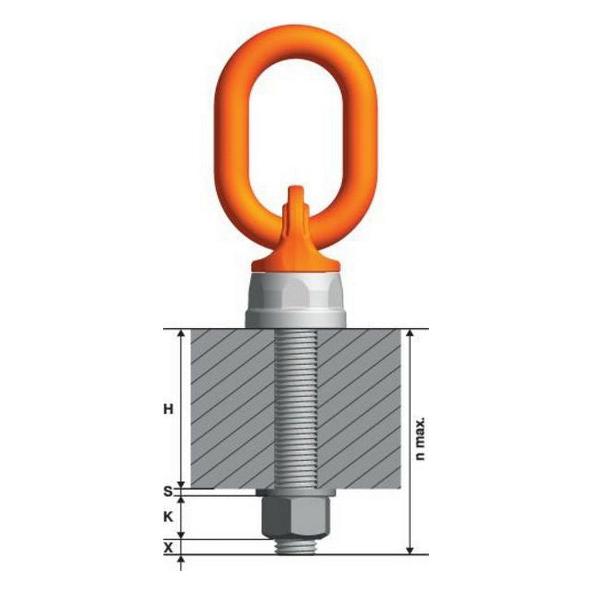 Otočný vázací bod k našroubování - PLDW - Pewag Winner Profilift