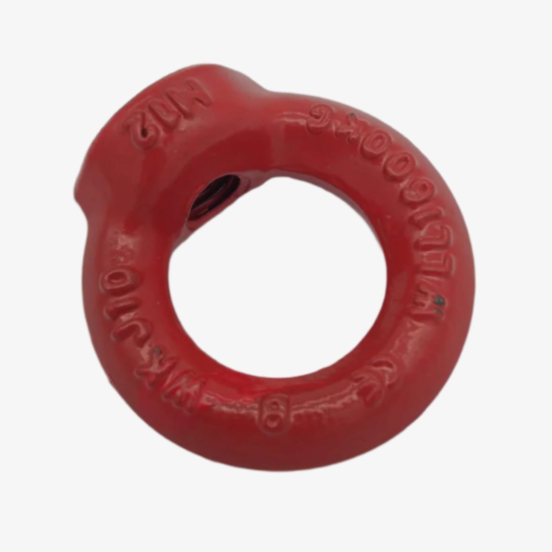 Matice s okem DIN 582, vysokopevnostní třída 8, červený lak