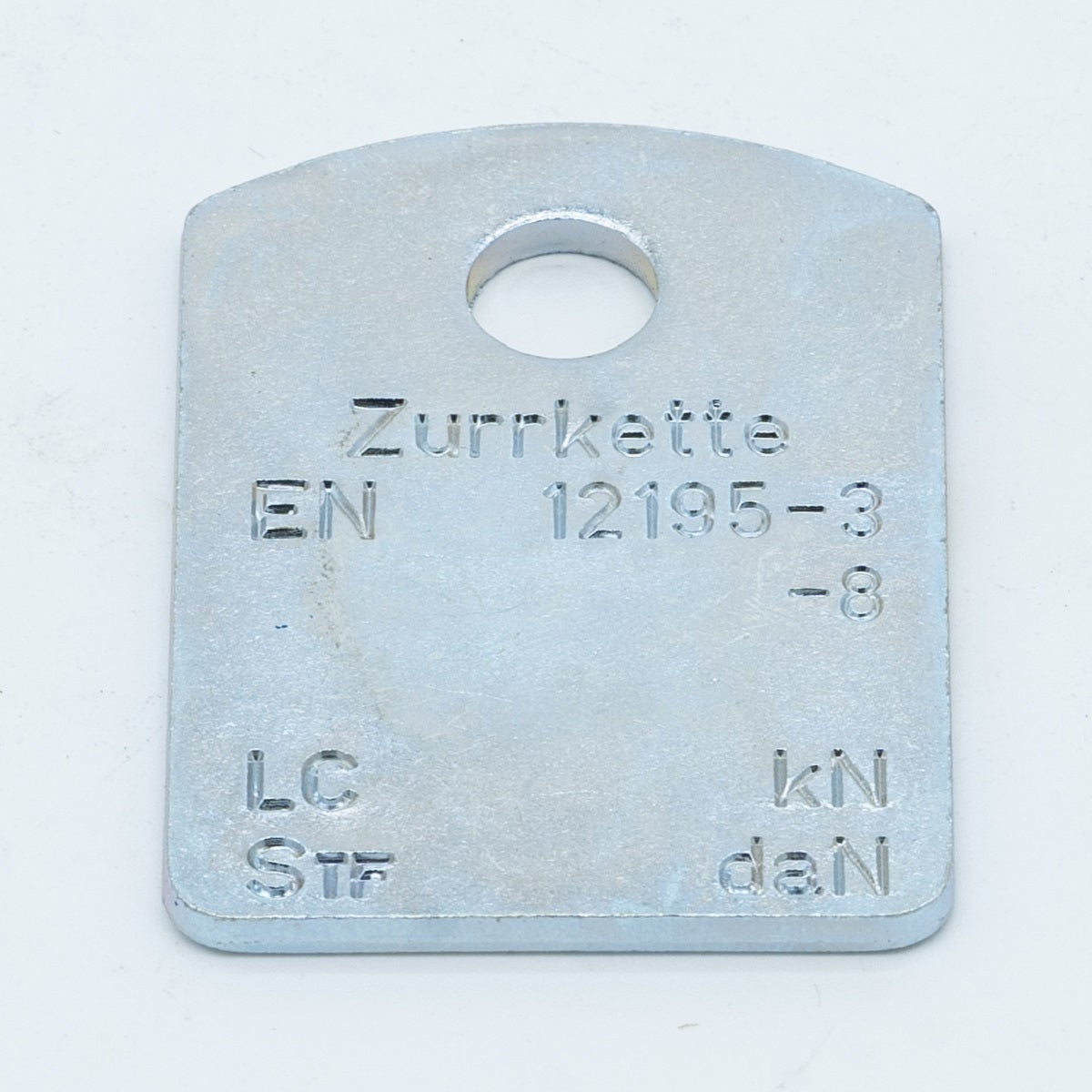 Štítek k přivazovacím řetězům, pozinkovaný