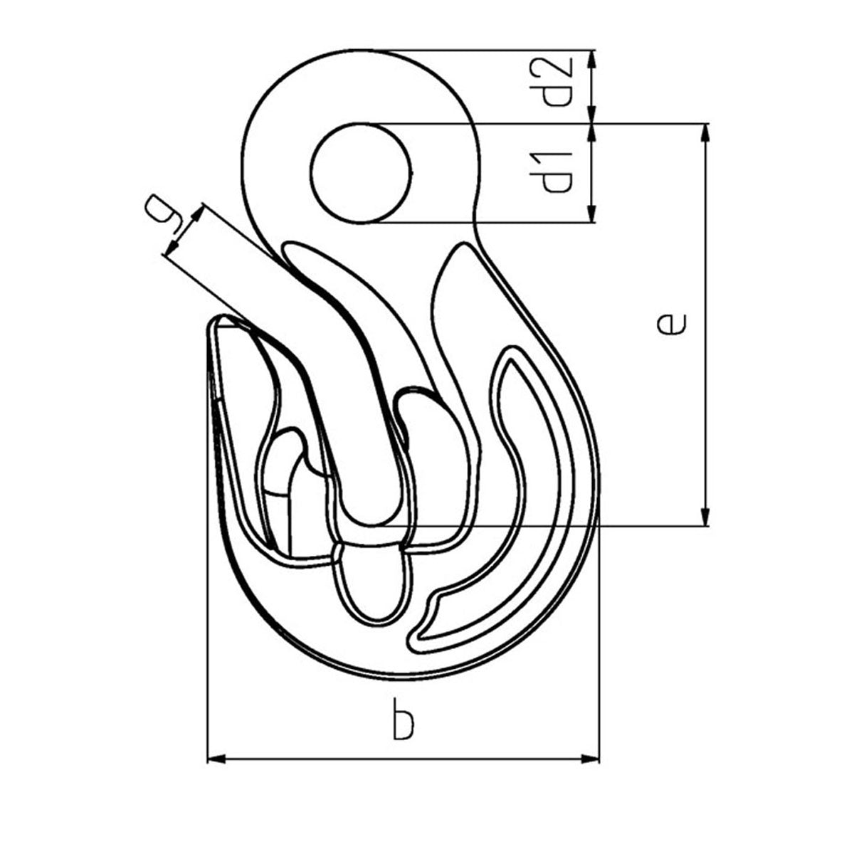 Souběžný ( zkracovací ) hák PW, třída 10, PEWAG WINNER