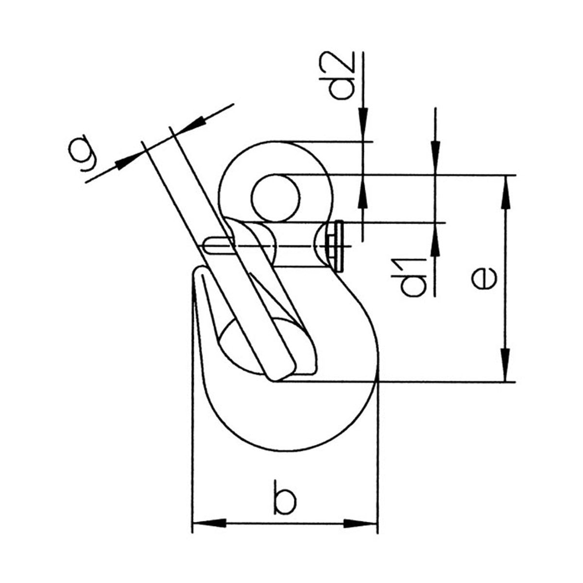 Souběžný ( zkracovací ) hák PSW, s pojistkou, třída 10, PEWAG WINNER