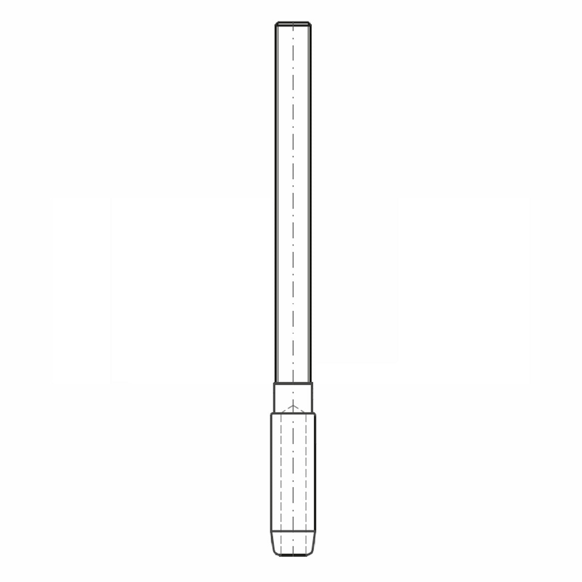 ASS - Nerezová závitová koncovka KW - MINI - s dlouhým pravým závitem