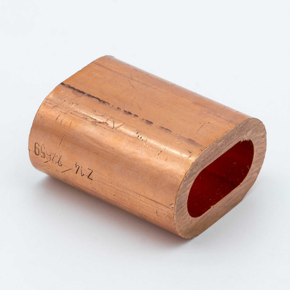 Měděná objímka, rozměry dle EN 13411-3, původně DIN 3093