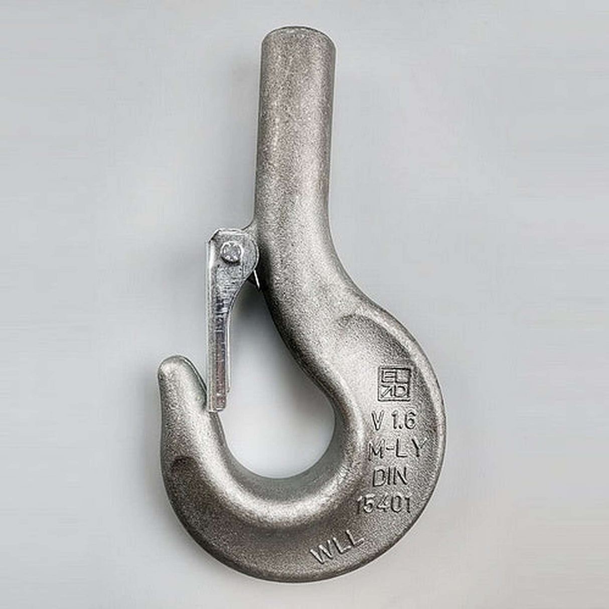 Jednoduchý jeřábový hák RSN - DIN 15401, výkovek bez závitu, s pojistkou, třída P