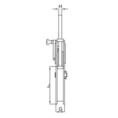 Zvedací svěrka na profily IPBSNZ - CROSBY-rozměry