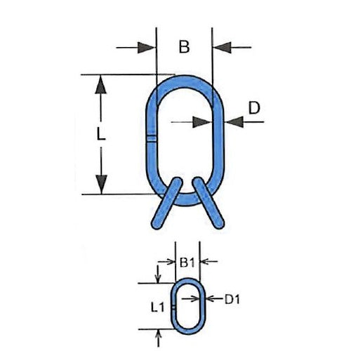 Závěsná souprava třída 10 pro 3 a 4 pramenné řetězy FORANKRA-rozměry