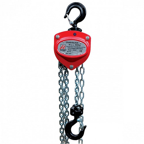 Ruční řetězový kladkostroj, typ 1412, nosnost 500kg
