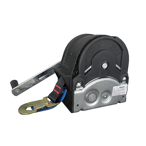 Ruční naviják TALBOT - typ TS, s textilním popruhem a hákem, jen pro tažení