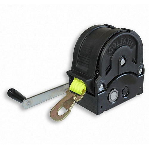 Ruční naviják TALBOT - typ TS, s textilním popruhem a hákem, jen pro tažení