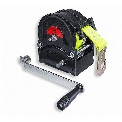 Ruční naviják TALBOT - typ TS, s textilním popruhem a hákem, jen pro tažení