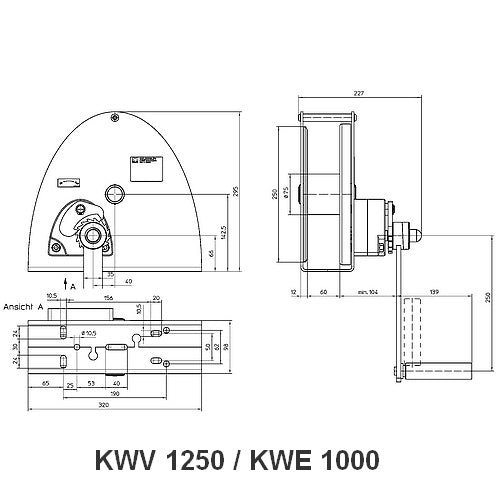 Ruční lanový naviják KWV - HAACON - pozinkovaný