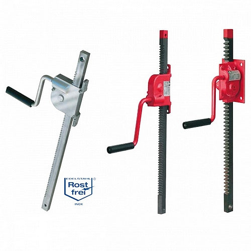 Hřebenový zvedák HAACON. typ 1524 a 1555 se šnekovým převodem