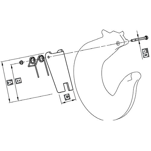 Pojistka+pružina+nýt pro háky SOCS, SGCS