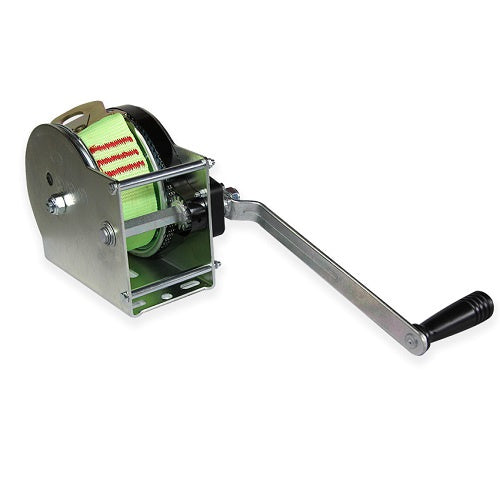 Ruční lanový naviják AFDS, s textilním pásem s hákem