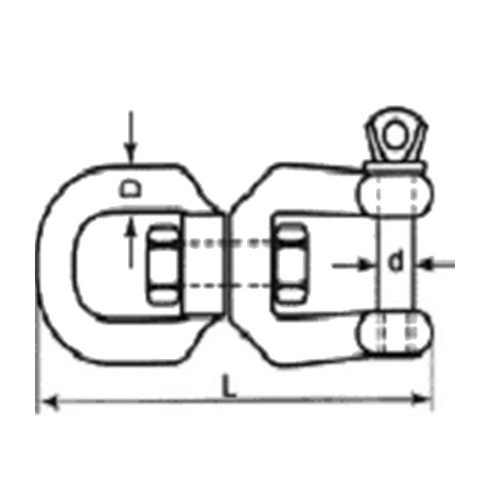 V-Nerezový obrtlík oko-vidlice velikost 6 MI