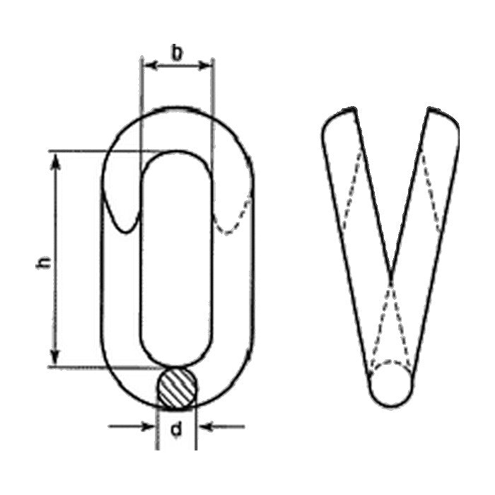 Havarijní řetězová spojka 3mm MI, pozinkovaná