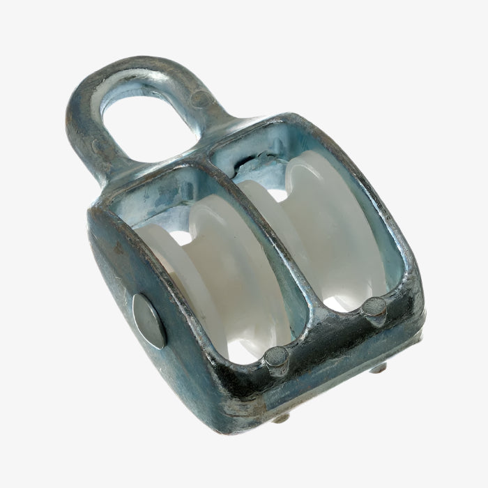 Kladka dvojitá s dvěma nylonovými cívkami vel.30 MI