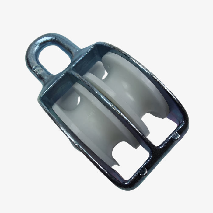 Kladka dvojitá s dvěma nylonovými cívkami vel.30 MI