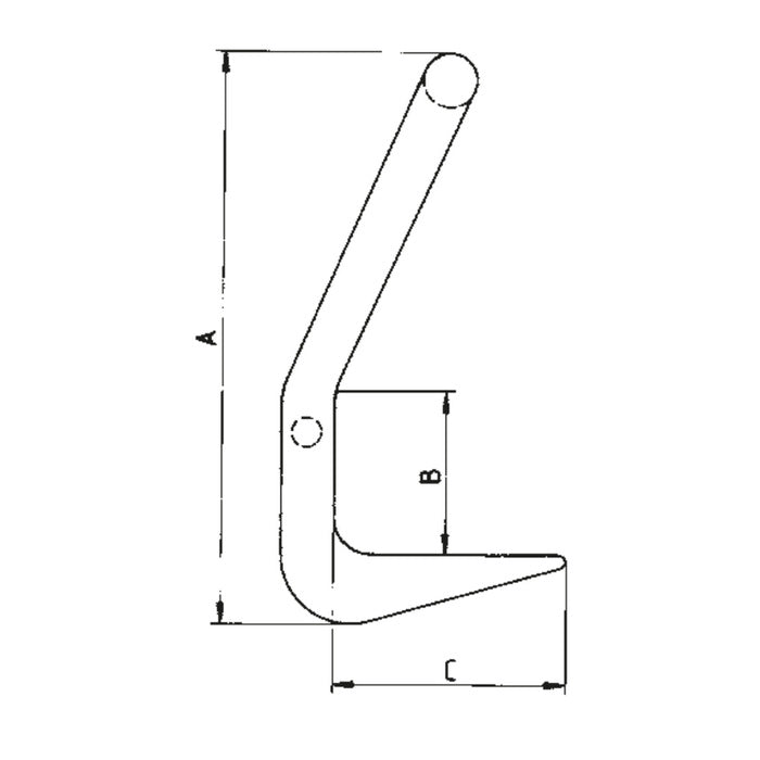 Stohovací hák vysokopevnostní s okem, typ-915, třída 8, typ-910, červený lak