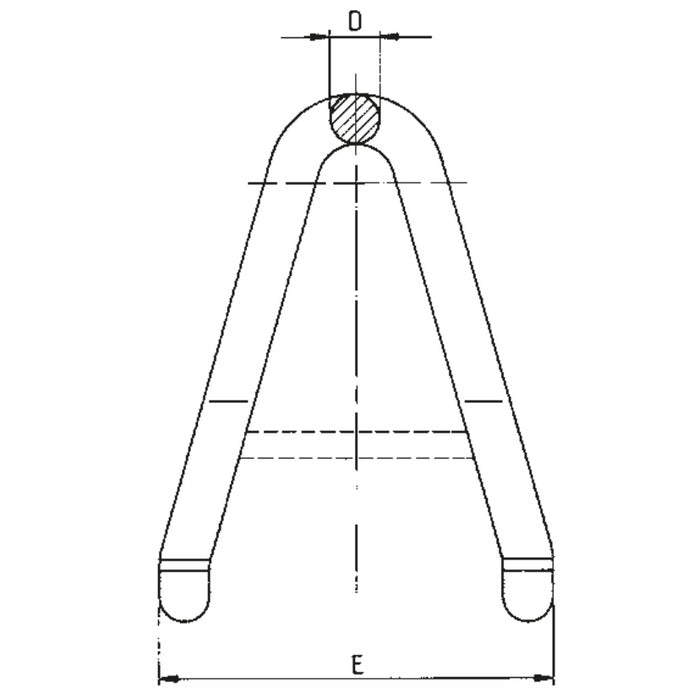 Stohovací hák vysokopevnostní s okem, typ-915, třída 8, typ-910, červený lak