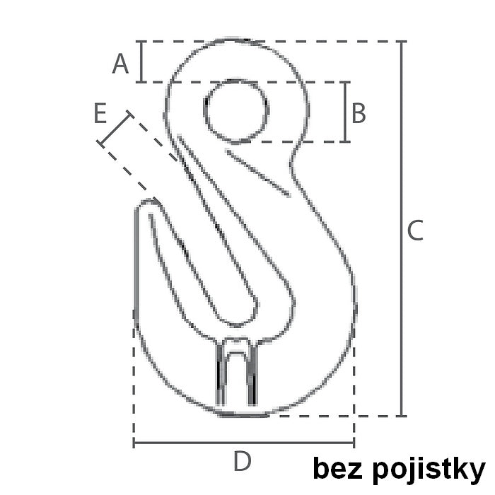 Zkracovací hák s okem D