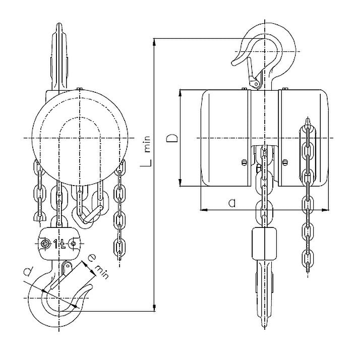 Řetězový kladkostroj BRANO - Z100 - nosnost 10000kg
