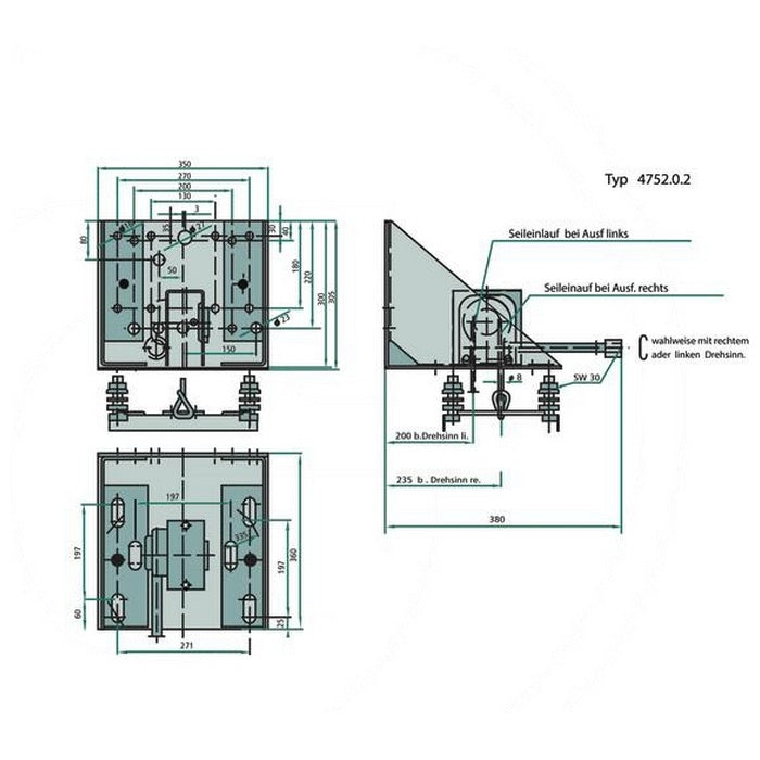 Ruční lanový naviják na rezervní kola - 4732.0,2