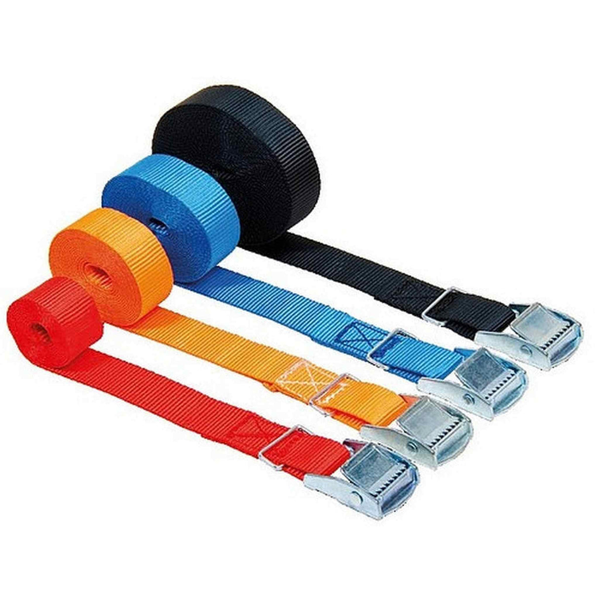 Upínací pás, typ 1001/K, jednodílný se sponou, 25mm, LC 125daN, černý