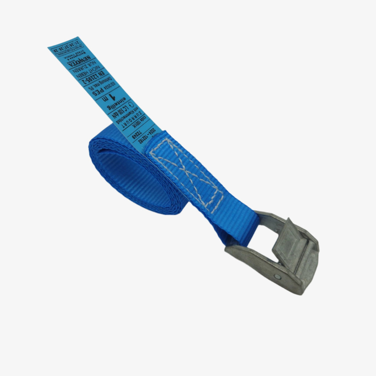 Upínací pás, typ 1001/K, jednodílný se sponou, 25mm, LC 125/250daN, modrý