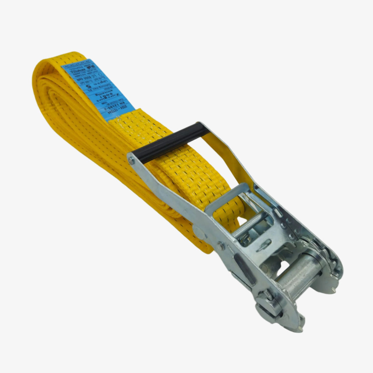 Upínací pás, typ 5001, jednodílný s ráčnou, 50mm, LC 5000daN, žlutý