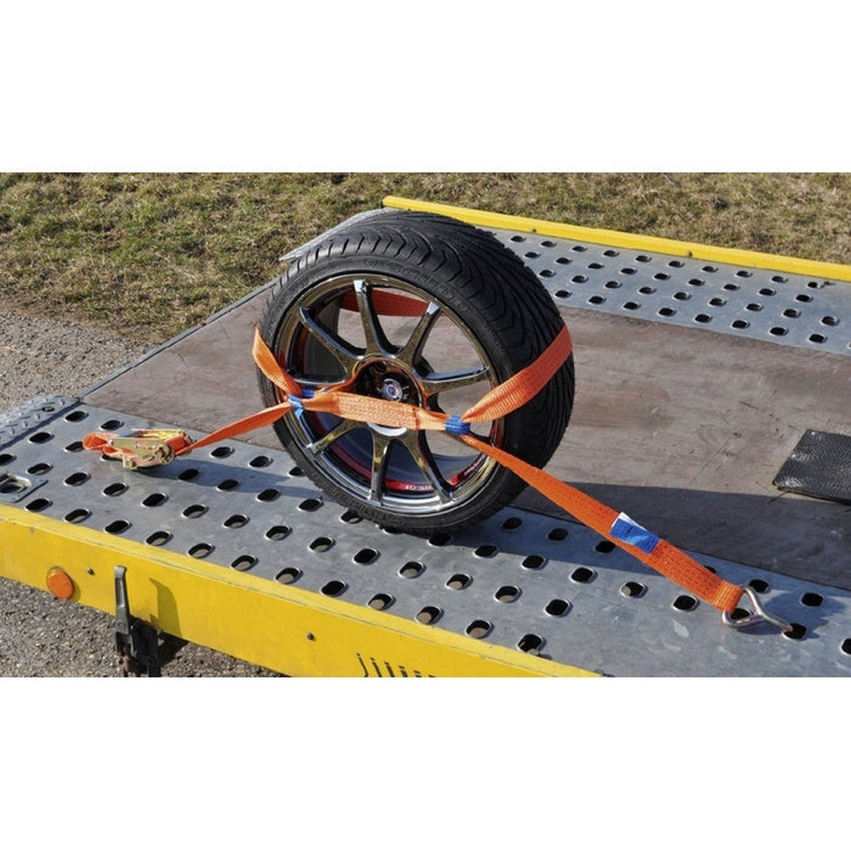 Upínací pás na auta s protiskluznou podložkou FORANKRA, šířka 35mm