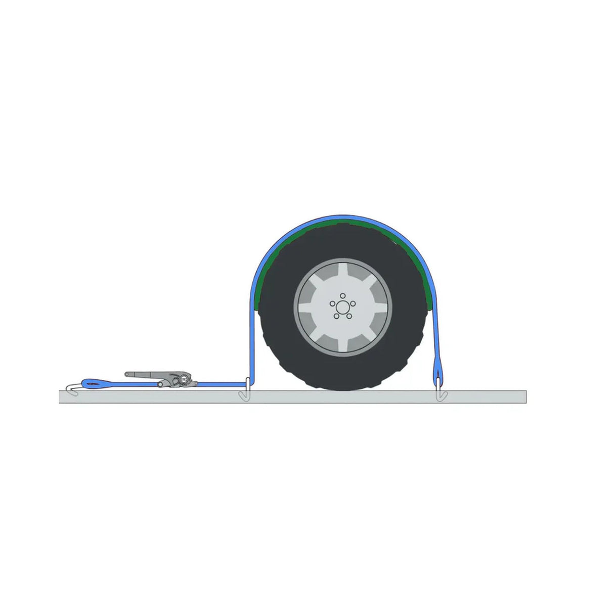 Upínací pás na auto s ochr., 35mm, IHJO, LC 1500daN, STF 330daN, 2,8m, VDI 2700 8.1