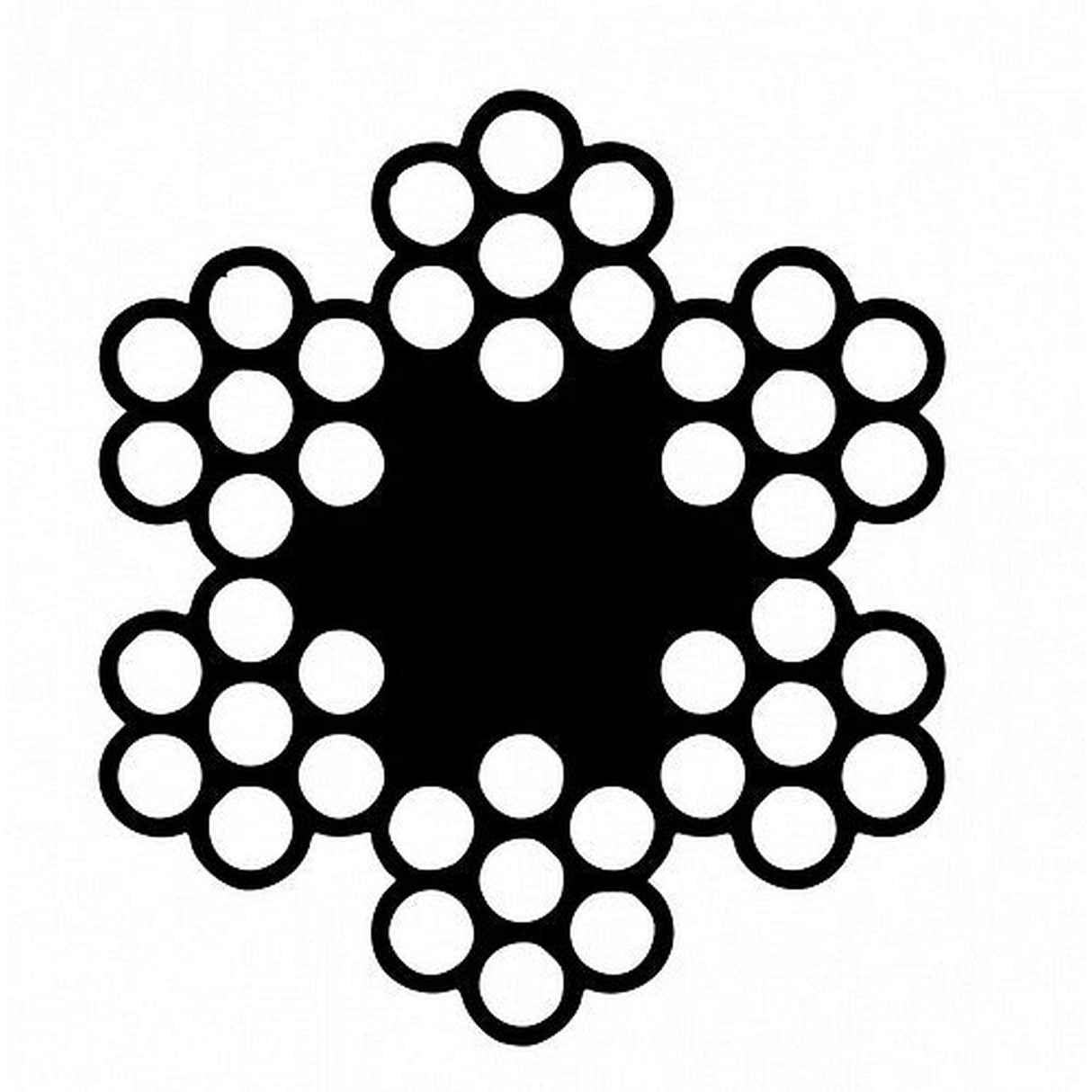 Ocelové lano, konstrukce 6x7-FC, pozinkované, pevnost drátů min. 1770 MPa