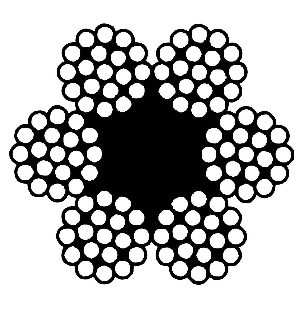 Ocelové lano, konstrukce 6x19-FC, pozinkované, pevnost drátů min.1770 MPa