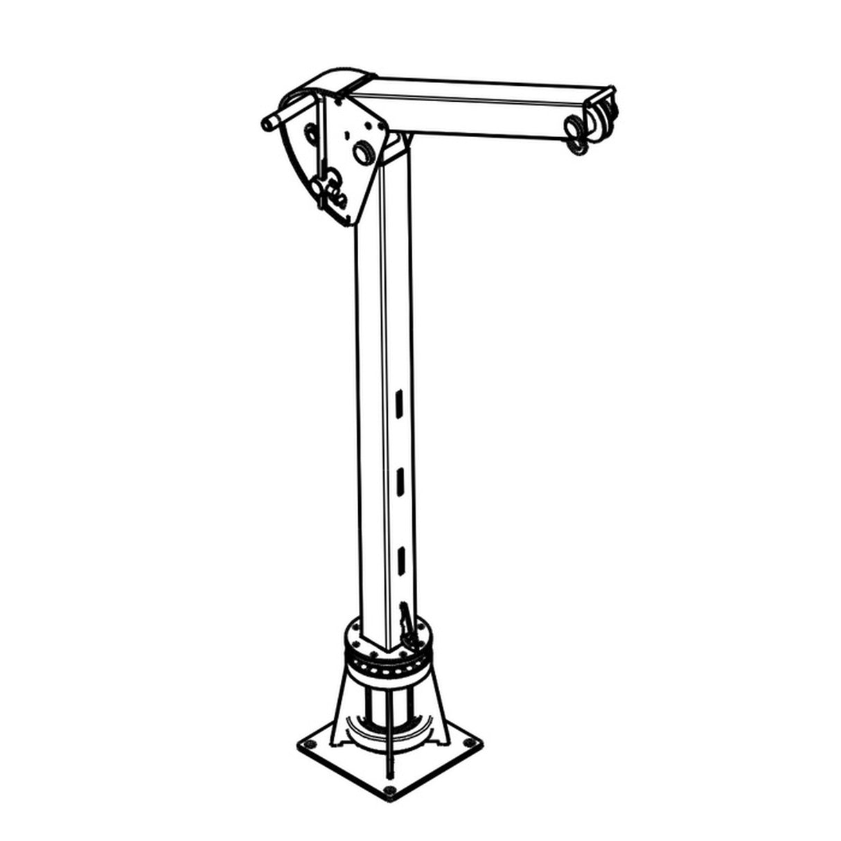Kompaktní otočný jeřáb SD125-500kg GR - lakovaný, GEBUWIN