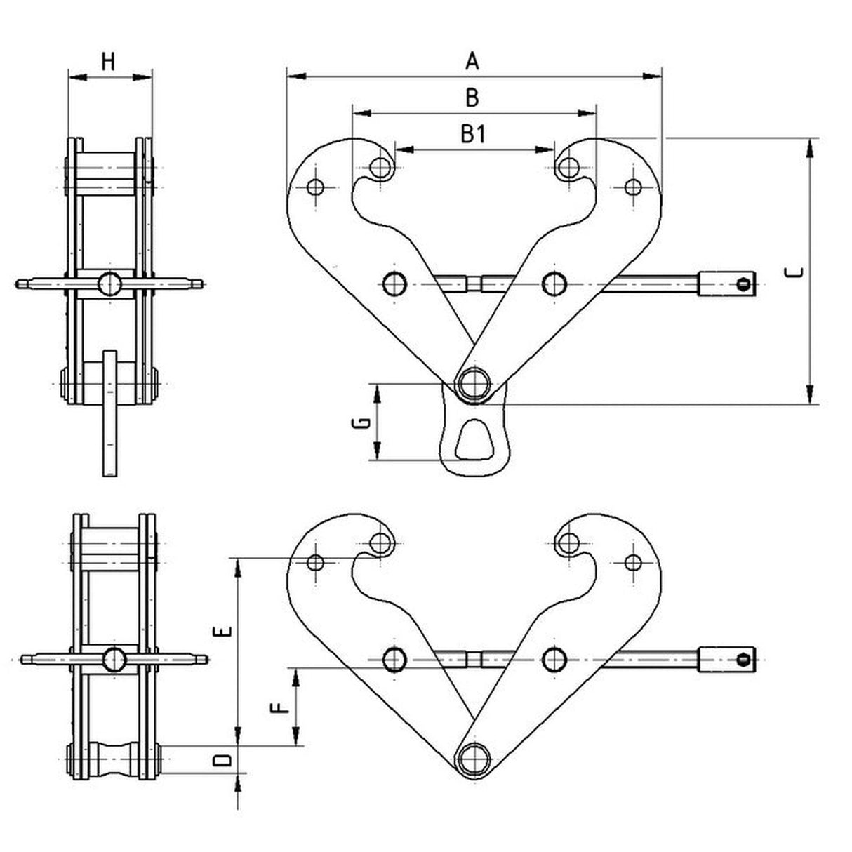 ZZ závěsné zařízení BRANO, s příčníkem (čepem)
