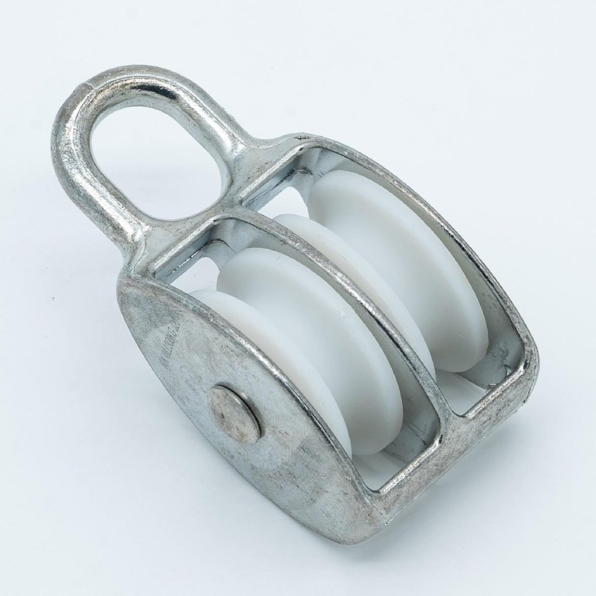 Nylonová kladka dvouřadá, pozinkovaná