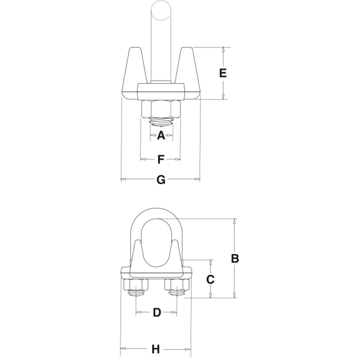 Lanová svorka 3/8" G-450 CROSBY