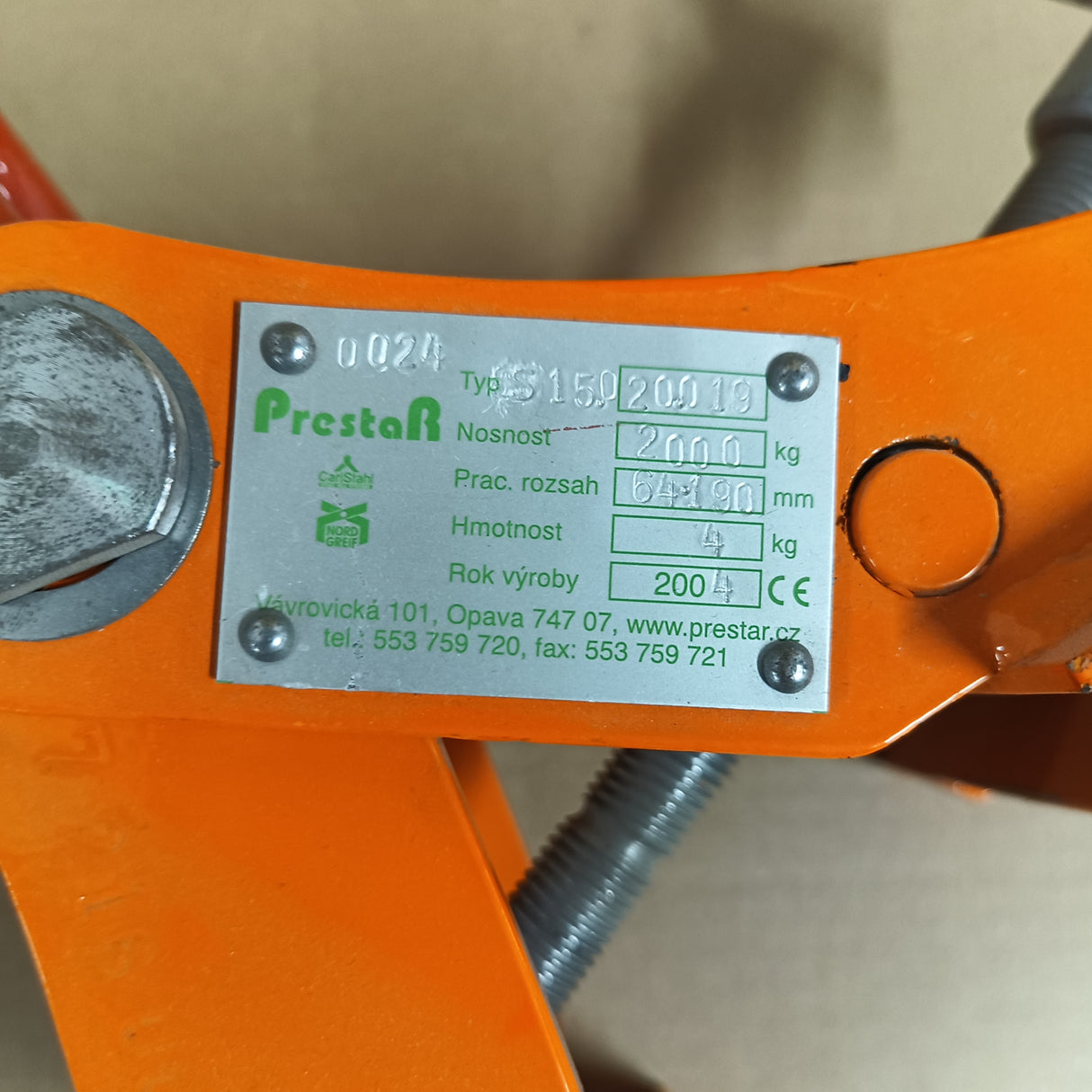 S-svěrka 2t, pro přírubu 64-190mm S15.020.019 PRESTAR