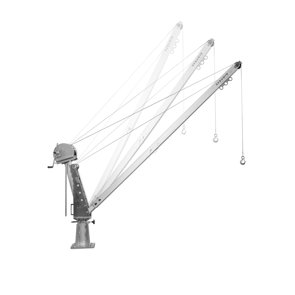 Otočný jeřáb SD900 nosnost 900/600kg, dosah až 2m, GEBUWIN