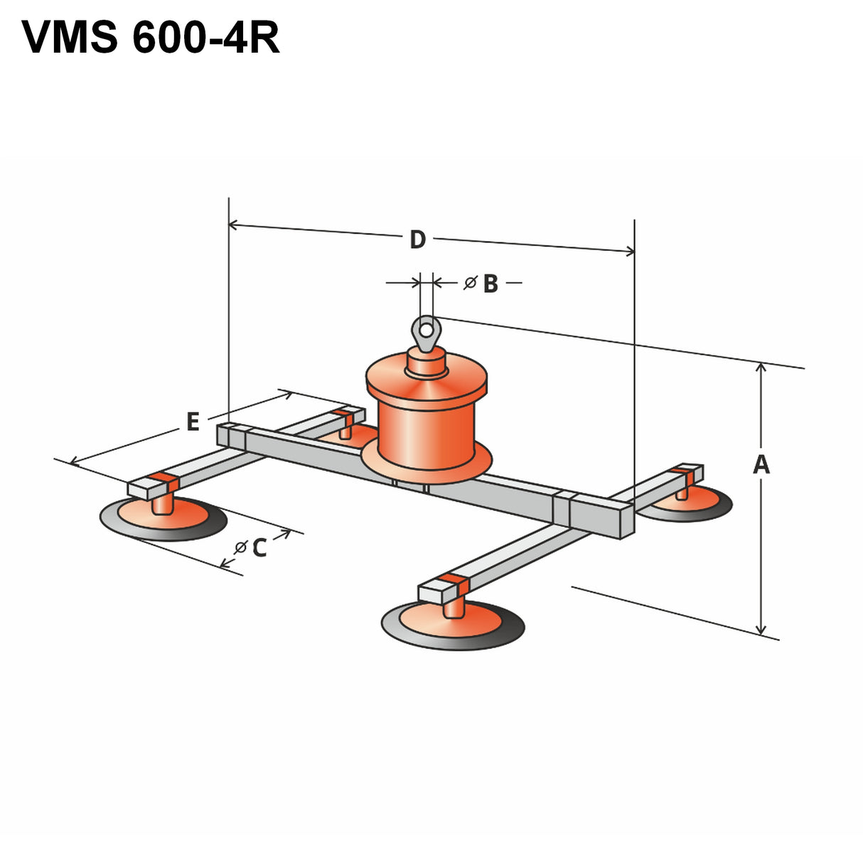 Vakuové manipulátory samonasávací řady VMS 600-4R