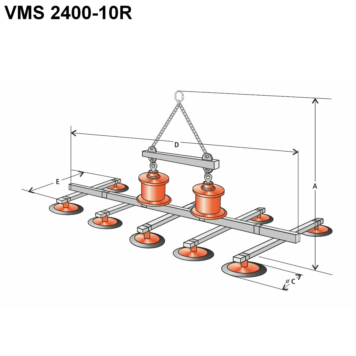 Vakuový manipulátor samonasávací VMS 2400-10R KLANER