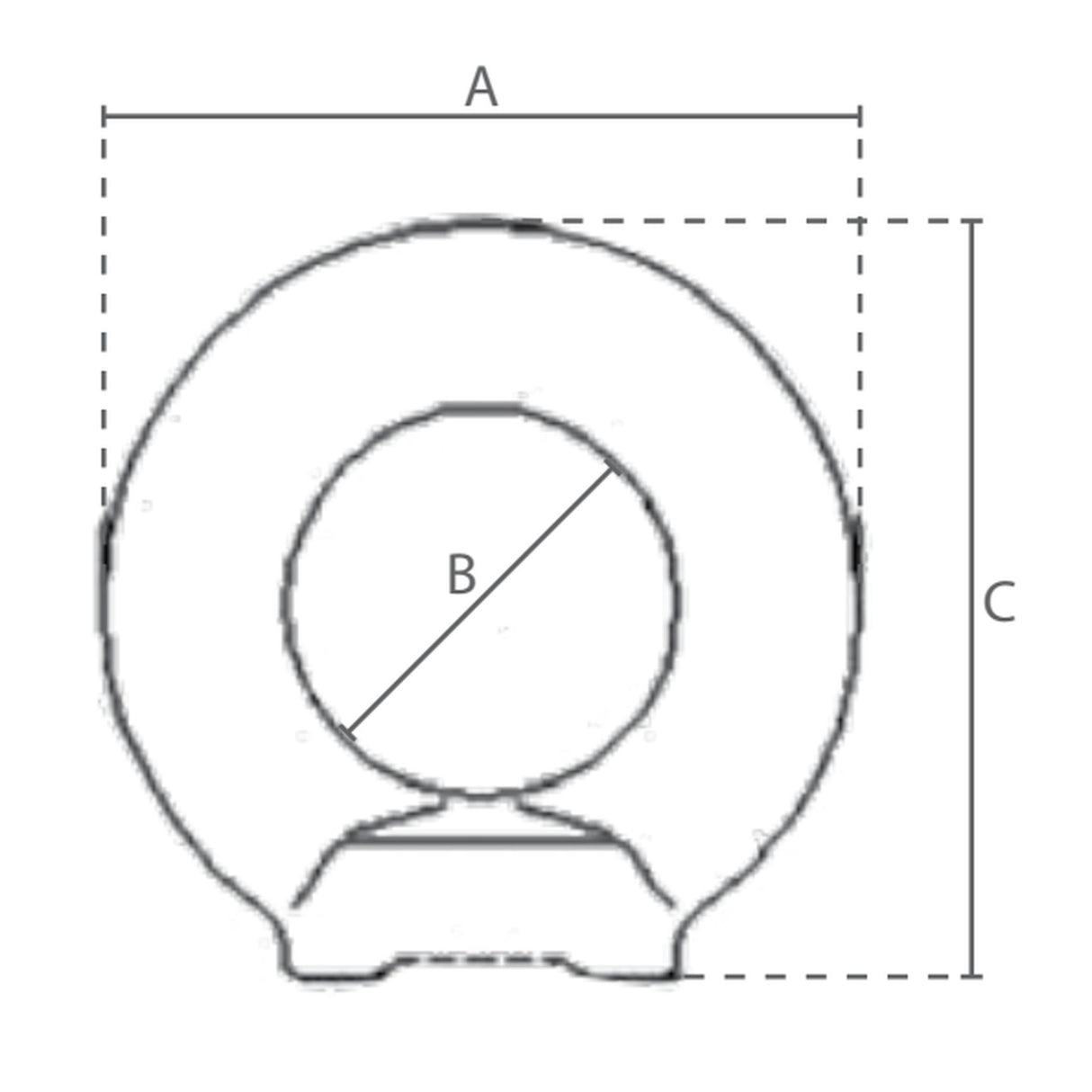 Vysokopevnostní matice s okem červená DELTA
