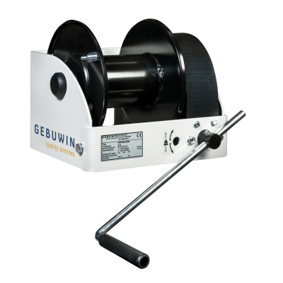 Ruční lanový naviják WW, šnekový převod, lakovaný GR, GEBUWIN