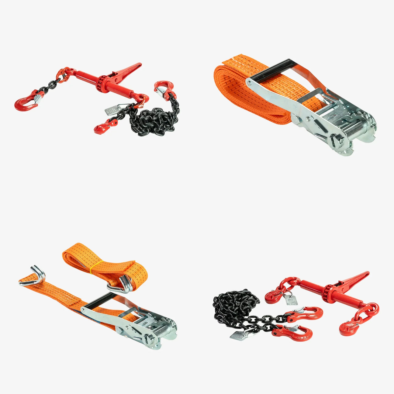 Přivazovací řetězy a upínací pásy