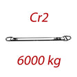 Cr2 - 6000kg, popruh plochý s kovovými provlékacími oky, hnědý, šíře 180mm