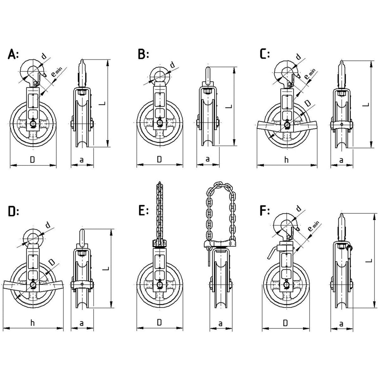 ZEDNICKÁ KLADKA Z500 A, B, C, D, E, F